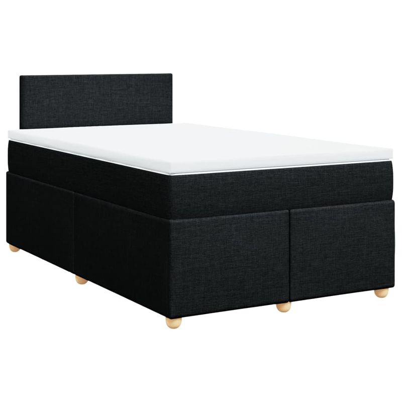 Casa si Gradina - Mobilier - Paturi si accesorii - Paturi - Pat box spring cu saltea, negru, 120x190 cm, catifea - Infinity.ro