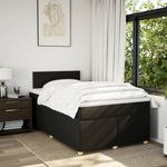 Casa si Gradina - Mobilier - Paturi si accesorii - Paturi - Pat box spring cu saltea, negru, 120x190 cm, catifea - Infinity.ro
