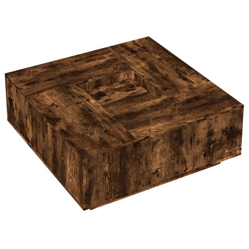 Casa si Gradina - Mobilier - Mese si birouri - Masute de cafea - Masuta de cafea stejar fumuriu 100x100x40 cm din lemn prelucrat - Infinity.ro