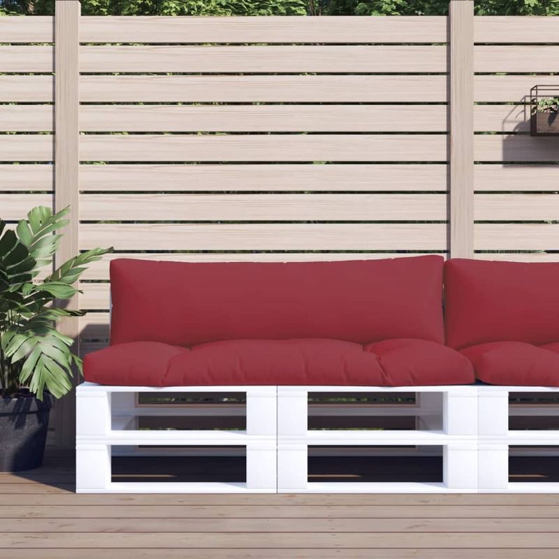 Casa si Gradina - Gradina si terasa - Mobilier exterior - Perne decorative exterior - Perne de paleti, 2 buc., rosu vin, material textil - Infinity.ro