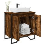 Casa si Gradina - Mobilier - Mobilier baie - Comode baie - Dulap chiuveta baie, stejar fumuriu, 60x35x60 cm lemn prelucrat - Infinity.ro