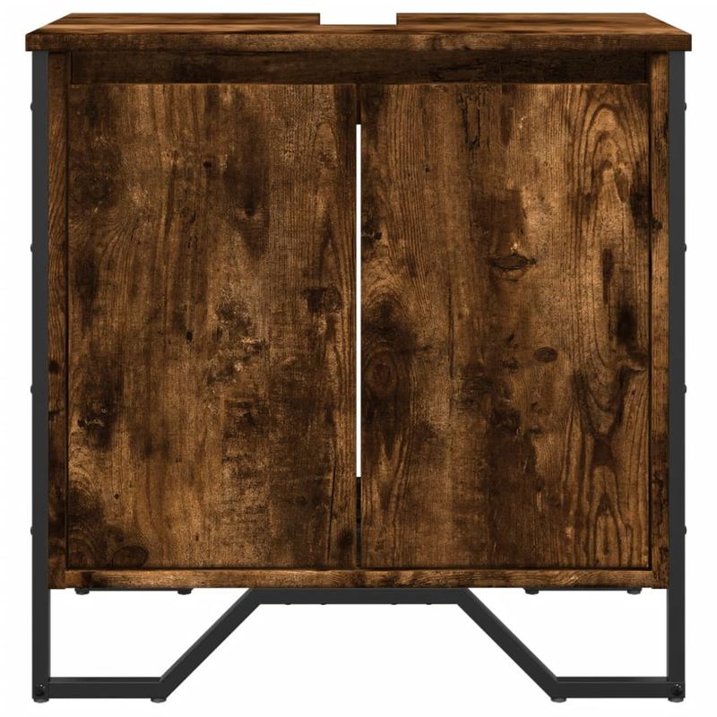 Casa si Gradina - Mobilier - Mobilier baie - Comode baie - Dulap chiuveta baie, stejar fumuriu, 60x35x60 cm lemn prelucrat - Infinity.ro