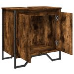 Casa si Gradina - Mobilier - Mobilier baie - Comode baie - Dulap chiuveta baie, stejar fumuriu, 60x35x60 cm lemn prelucrat - Infinity.ro