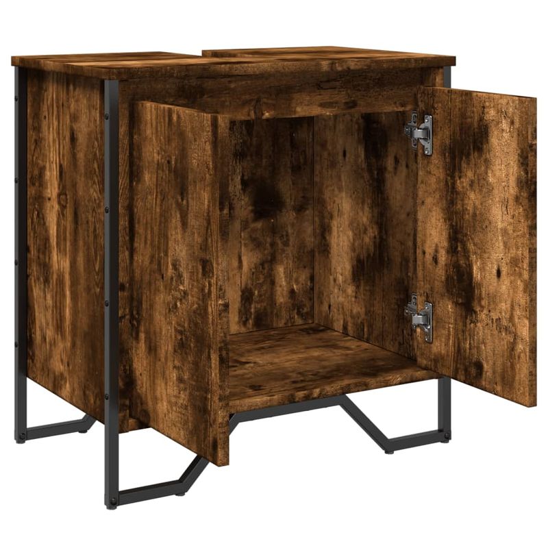 Casa si Gradina - Mobilier - Mobilier baie - Comode baie - Dulap chiuveta baie, stejar fumuriu, 60x35x60 cm lemn prelucrat - Infinity.ro