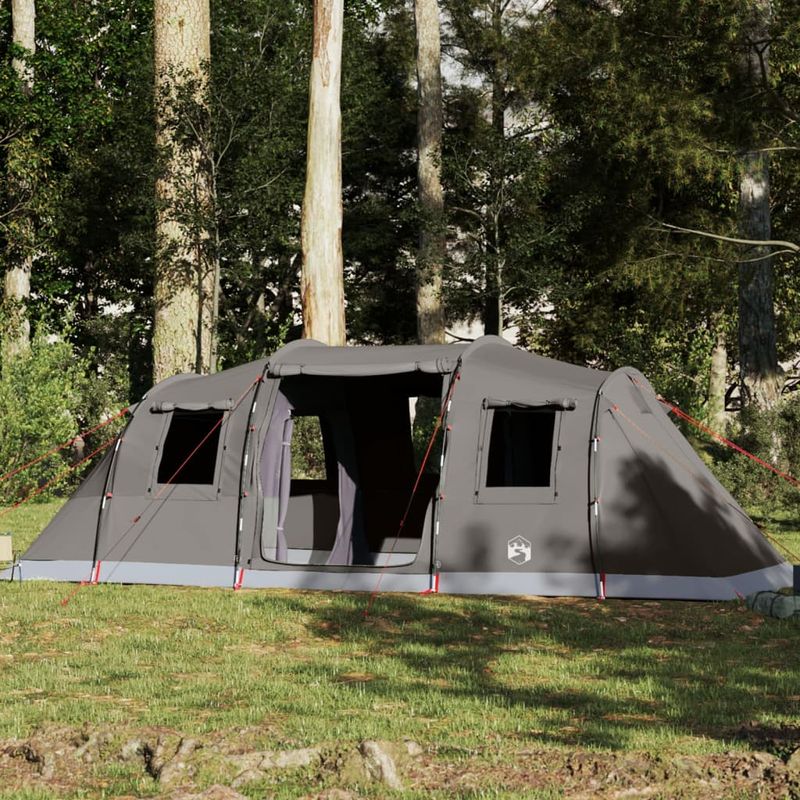 Sport si Outdoor - Camping - Corturi camping - Cort de familie tunel pentru 6 persoane, maro, impermeabil - Infinity.ro