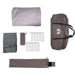 Sport si Outdoor - Camping - Corturi camping - Cort de familie tunel pentru 6 persoane, maro, impermeabil - Infinity.ro