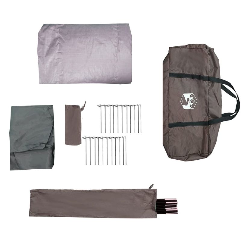 Sport si Outdoor - Camping - Corturi camping - Cort de familie tunel pentru 6 persoane, maro, impermeabil - Infinity.ro