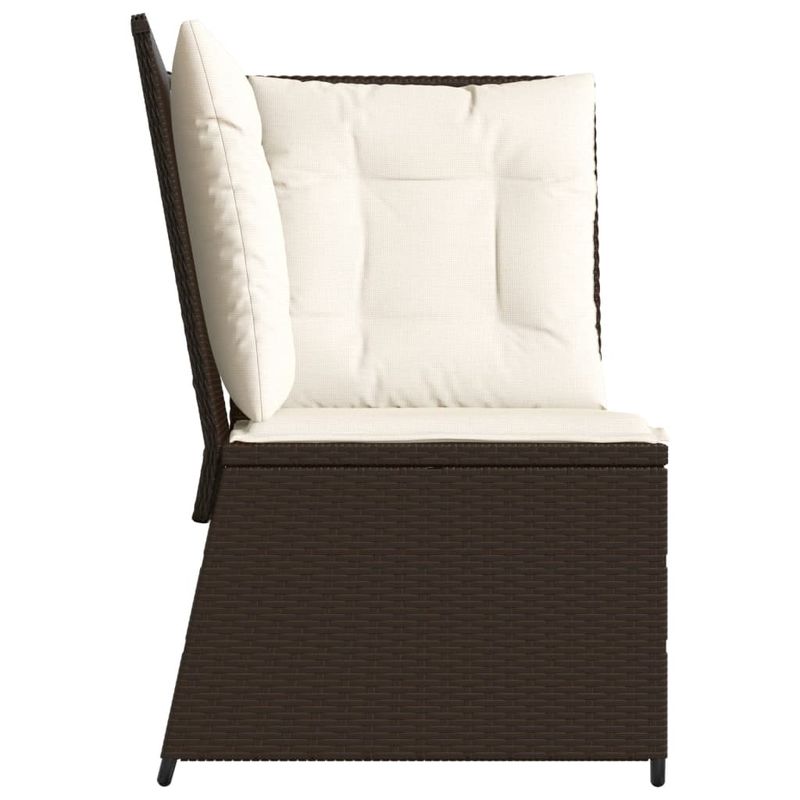 Casa si Gradina - Gradina si terasa - Mobilier exterior - Canapele si fotolii gradina - Canapea de colt cu perna de gradina, maro, poliratan - Infinity.ro