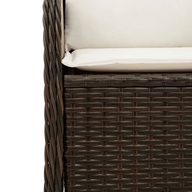 Casa si Gradina - Gradina si terasa - Mobilier exterior - Canapele si fotolii gradina - Canapea de colt cu perna de gradina, maro, poliratan - Infinity.ro