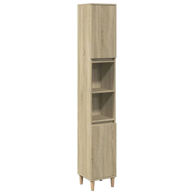 Casa si Gradina - Mobilier - Seturi de mobilier - Seturi baie - Set mobilier de baie, 3 piese, stejar sonoma, lemn prelucrat - Infinity.ro