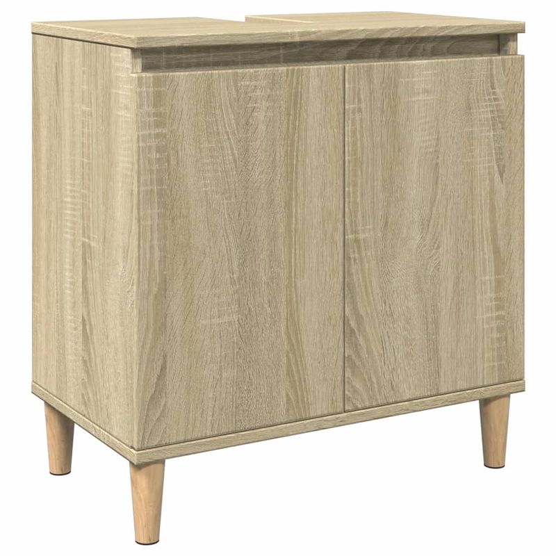 Casa si Gradina - Mobilier - Seturi de mobilier - Seturi baie - Set mobilier de baie, 3 piese, stejar sonoma, lemn prelucrat - Infinity.ro