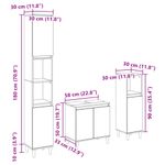 Casa si Gradina - Mobilier - Seturi de mobilier - Seturi baie - Set mobilier de baie, 3 piese, stejar sonoma, lemn prelucrat - Infinity.ro