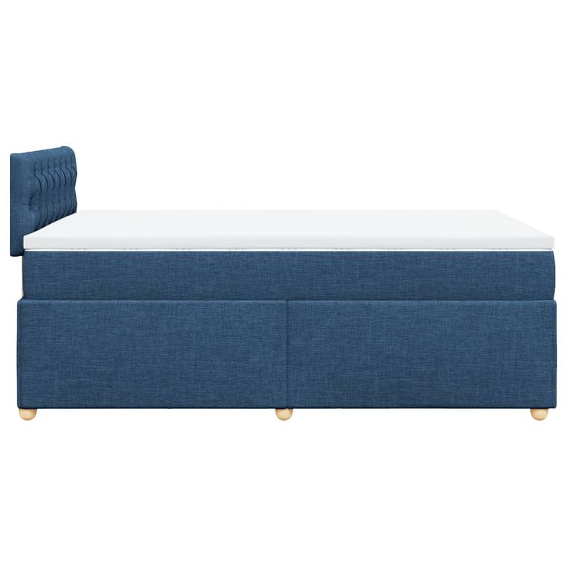Casa si Gradina - Mobilier - Paturi si accesorii - Paturi - Pat box spring cu saltea, albastru, 120x200 cm, textil - Infinity.ro