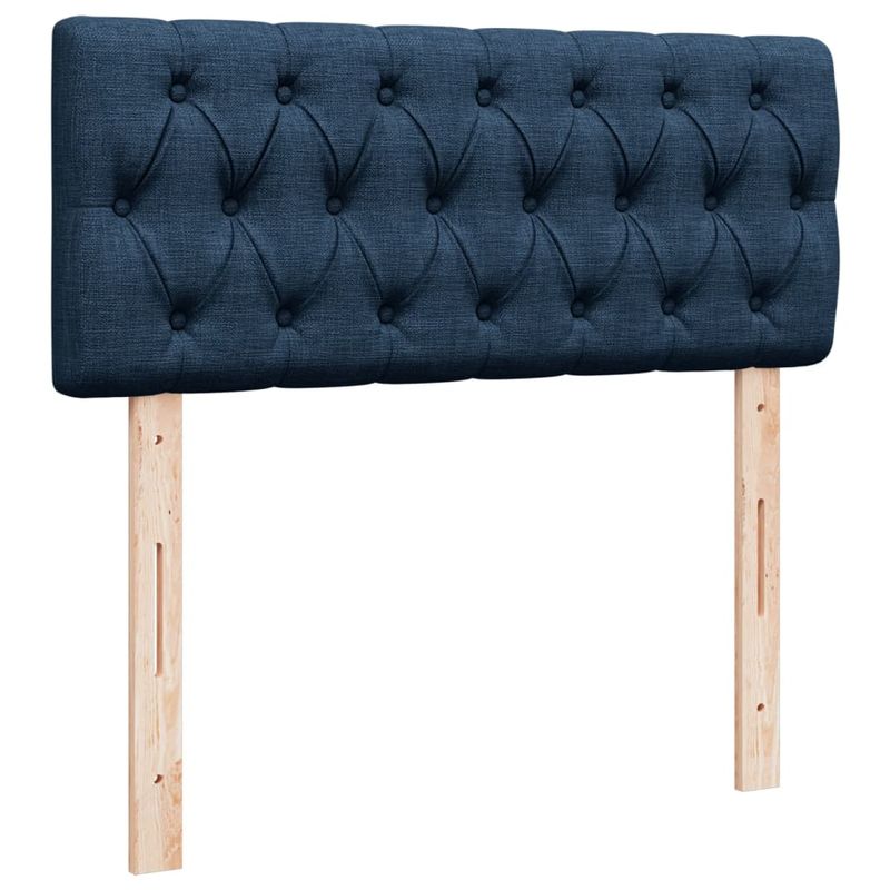 Casa si Gradina - Mobilier - Paturi si accesorii - Paturi - Pat box spring cu saltea, albastru, 120x200 cm, textil - Infinity.ro