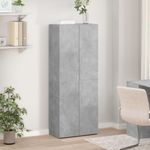 Casa si Gradina - Constructii - Depozitare, transport si protectie - Rafturi, fisete si vestiare - Fiset, gri beton, 60x32x153 cm, lemn prelucrat - Infinity.ro