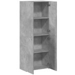 Casa si Gradina - Constructii - Depozitare, transport si protectie - Rafturi, fisete si vestiare - Fiset, gri beton, 60x32x153 cm, lemn prelucrat - Infinity.ro