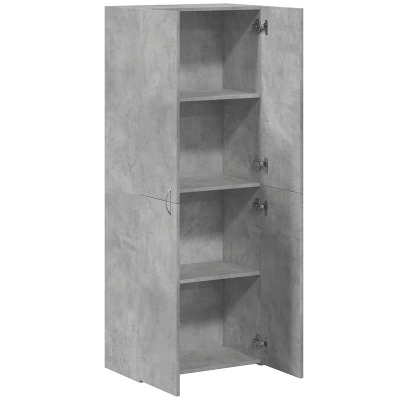 Casa si Gradina - Constructii - Depozitare, transport si protectie - Rafturi, fisete si vestiare - Fiset, gri beton, 60x32x153 cm, lemn prelucrat - Infinity.ro