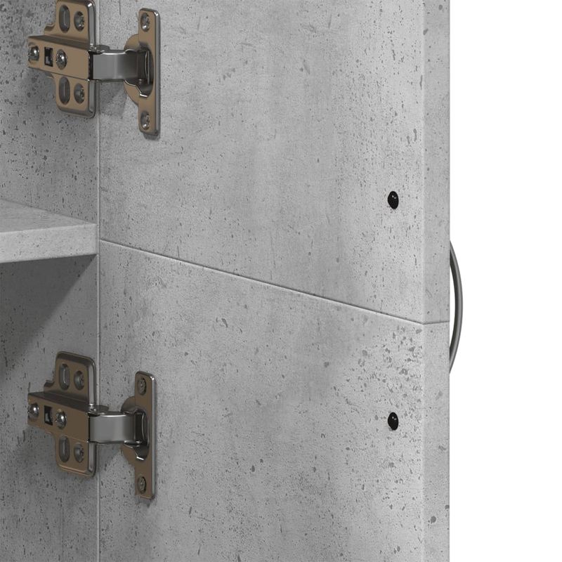 Casa si Gradina - Constructii - Depozitare, transport si protectie - Rafturi, fisete si vestiare - Fiset, gri beton, 60x32x153 cm, lemn prelucrat - Infinity.ro