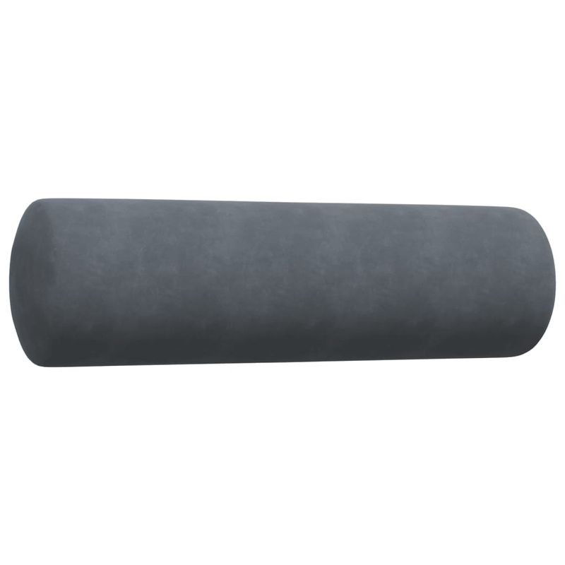 Casa si Gradina - Mobilier - Seturi de mobilier - Seturi living - Set de canapele cu perne/rulouri, 3 piese, gri inchis, catifea - Infinity.ro