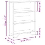 Casa si Gradina - Mobilier - Biblioteci si rafturi - Biblioteci - Biblioteca, stejar maro, 80x31x106 cm, lemn prelucrat - Infinity.ro