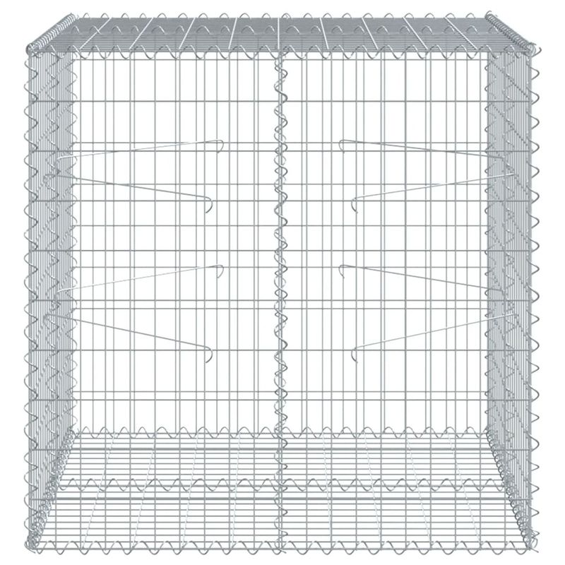 Casa si Gradina - Gradina si terasa - Garduri, panouri si accesorii - Cos gabion cu capac, 100x100x100 cm, fier galvanizat - Infinity.ro