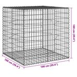 Casa si Gradina - Gradina si terasa - Garduri, panouri si accesorii - Cos gabion cu capac, 100x100x100 cm, fier galvanizat - Infinity.ro