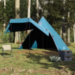 Sport si Outdoor - Camping - Corturi camping - Cort de camping tipi pentru 5 persoane, albastru, impermeabil - Infinity.ro