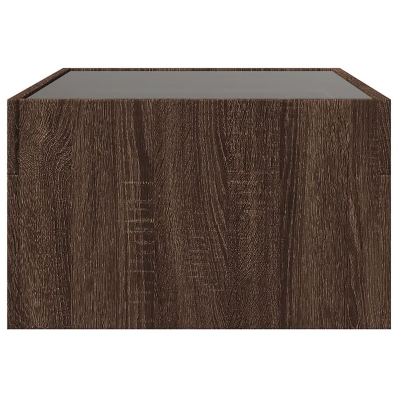 Casa si Gradina - Mobilier - Mese si birouri - Masute de cafea - Masuta de cafea cu LED infinity, stejar maro, 70x50x30 cm - Infinity.ro