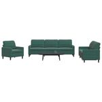 Casa si Gradina - Mobilier - Seturi de mobilier - Seturi living - Set de canapele cu perne, 4 piese, verde inchis, catifea - Infinity.ro