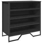 Casa si Gradina - Mobilier - Organizare si depozitare - Organizator incaltaminte - Pantofar, negru, 80x38x78 cm, lemn prelucrat - Infinity.ro