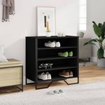 Casa si Gradina - Mobilier - Organizare si depozitare - Organizator incaltaminte - Pantofar, negru, 80x38x78 cm, lemn prelucrat - Infinity.ro