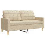 Casa si Gradina - Mobilier - Seturi de mobilier - Seturi living - Set de canapele cu perne decorative, 3 piese, crem, textil - Infinity.ro