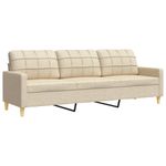Casa si Gradina - Mobilier - Seturi de mobilier - Seturi living - Set de canapele cu perne decorative, 3 piese, crem, textil - Infinity.ro
