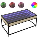 Casa si Gradina - Mobilier - Mese si birouri - Masute de cafea - Masuta de cafea cu LED infinity, stejar sonoma, 90x50x41 cm - Infinity.ro