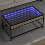Casa si Gradina - Mobilier - Mese si birouri - Masute de cafea - Masuta de cafea cu LED infinity, stejar sonoma, 90x50x41 cm - Infinity.ro