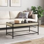 Casa si Gradina - Mobilier - Mese si birouri - Masute de cafea - Masuta de cafea cu LED infinity, stejar sonoma, 90x50x41 cm - Infinity.ro