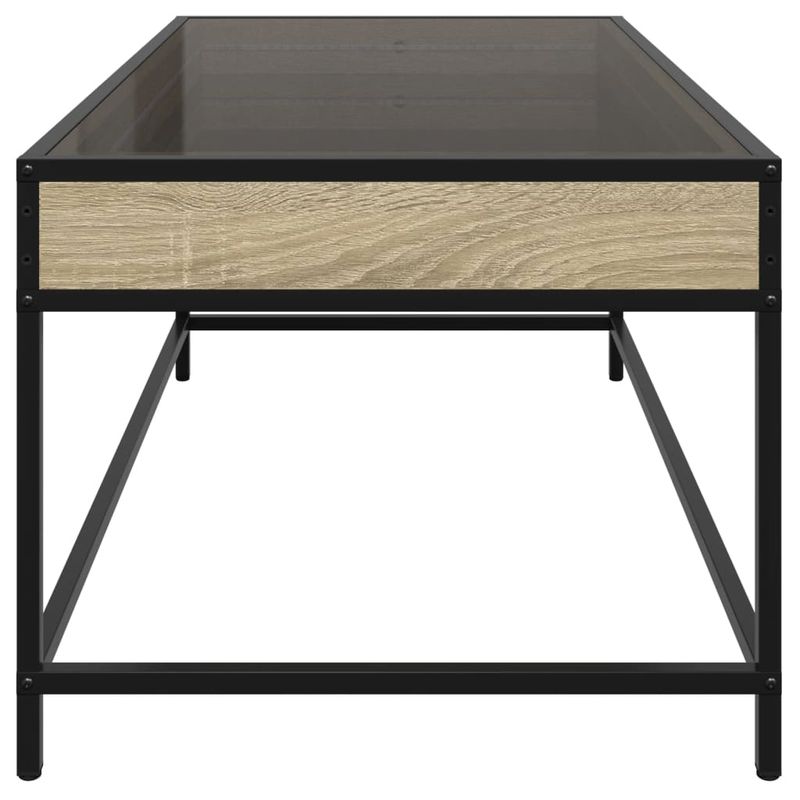 Casa si Gradina - Mobilier - Mese si birouri - Masute de cafea - Masuta de cafea cu LED infinity, stejar sonoma, 90x50x41 cm - Infinity.ro