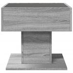 Casa si Gradina - Mobilier - Mese si birouri - Masute de cafea - Masuta de cafea cu LED sonoma gri 50x50x45cm lemn prelucrat - Infinity.ro
