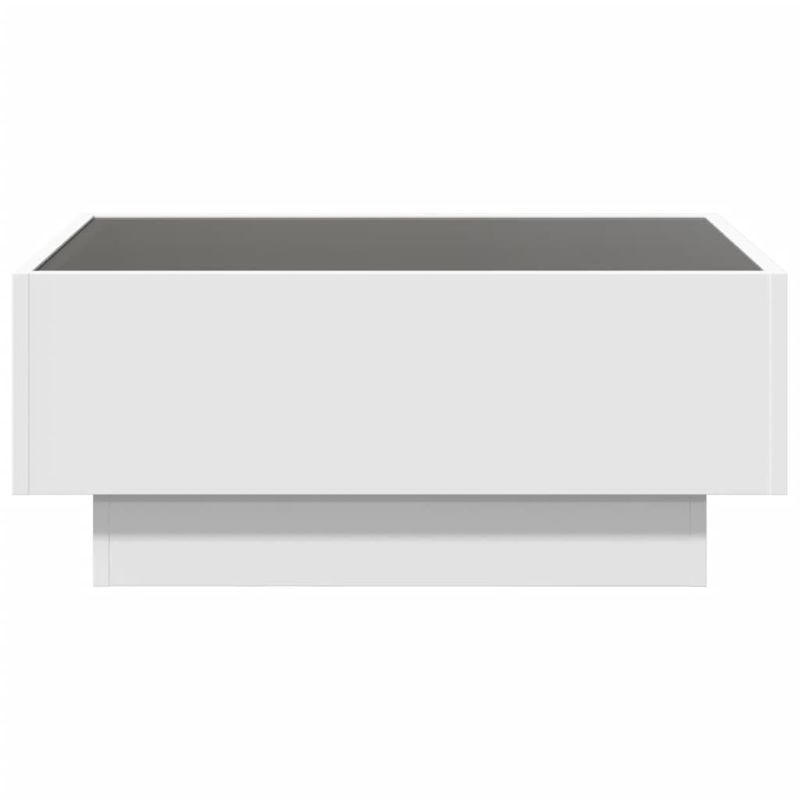 Casa si Gradina - Mobilier - Mese si birouri - Masute de cafea - Masuta de cafea cu LED, alb, 70x50x30 cm, lemn prelucrat - Infinity.ro