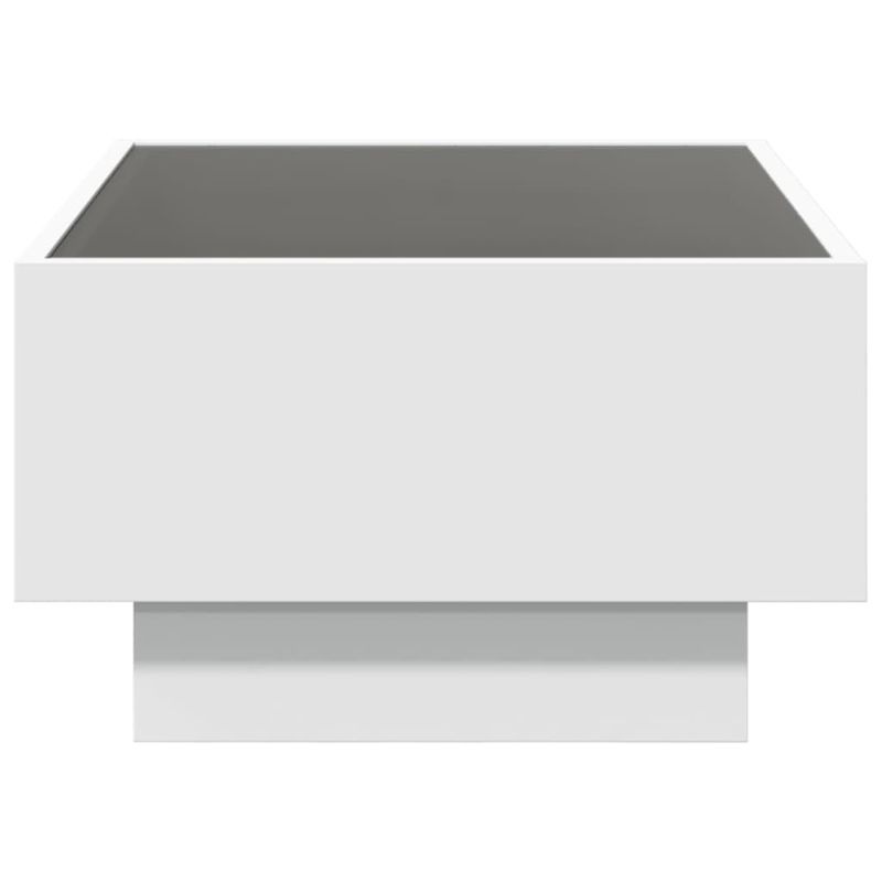 Casa si Gradina - Mobilier - Mese si birouri - Masute de cafea - Masuta de cafea cu LED, alb, 70x50x30 cm, lemn prelucrat - Infinity.ro