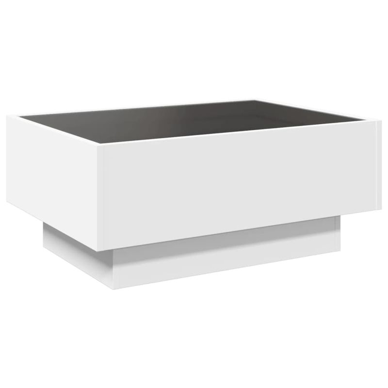 Casa si Gradina - Mobilier - Mese si birouri - Masute de cafea - Masuta de cafea cu LED, alb, 70x50x30 cm, lemn prelucrat - Infinity.ro