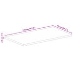 Casa si Gradina - Mobilier - Feronerie si accesorii mobila - Blat de masa 120x70x2,5 cm dreptunghiular lemn masiv mango brut - Infinity.ro
