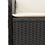 Casa si Gradina - Gradina si terasa - Mobilier exterior - Bancute de gradina - Banca de gradina rabatabila cu perne, negru, poliratan - Infinity.ro