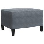 Casa si Gradina - Mobilier - Seturi de mobilier - Seturi living - Set de canapele cu perne/rulouri, 3 piese, gri inchis, catifea - Infinity.ro