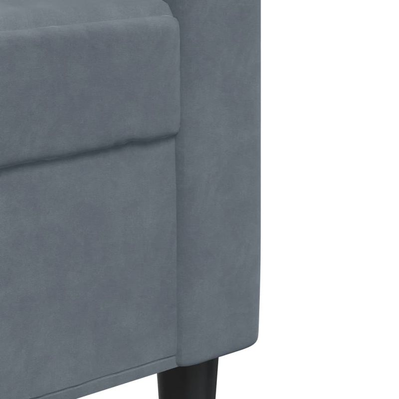 Casa si Gradina - Mobilier - Seturi de mobilier - Seturi living - Set de canapele cu perne/rulouri, 3 piese, gri inchis, catifea - Infinity.ro