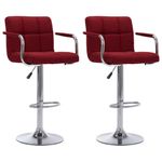 Casa si Gradina - Mobilier - Scaune si fotolii - Scaune - Scaune de bar, 2 buc., rosu vin, material textil - Infinity.ro