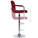 Casa si Gradina - Mobilier - Scaune si fotolii - Scaune - Scaune de bar, 2 buc., rosu vin, material textil - Infinity.ro