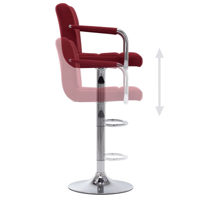 Casa si Gradina - Mobilier - Scaune si fotolii - Scaune - Scaune de bar, 2 buc., rosu vin, material textil - Infinity.ro