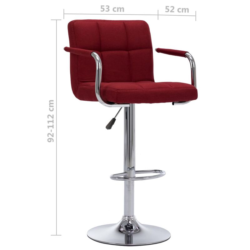 Casa si Gradina - Mobilier - Scaune si fotolii - Scaune - Scaune de bar, 2 buc., rosu vin, material textil - Infinity.ro