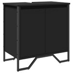 Casa si Gradina - Mobilier - Mobilier baie - Comode baie - Dulap pentru chiuveta baie, negru, 60x35x60 cm, lemn prelucrat - Infinity.ro
